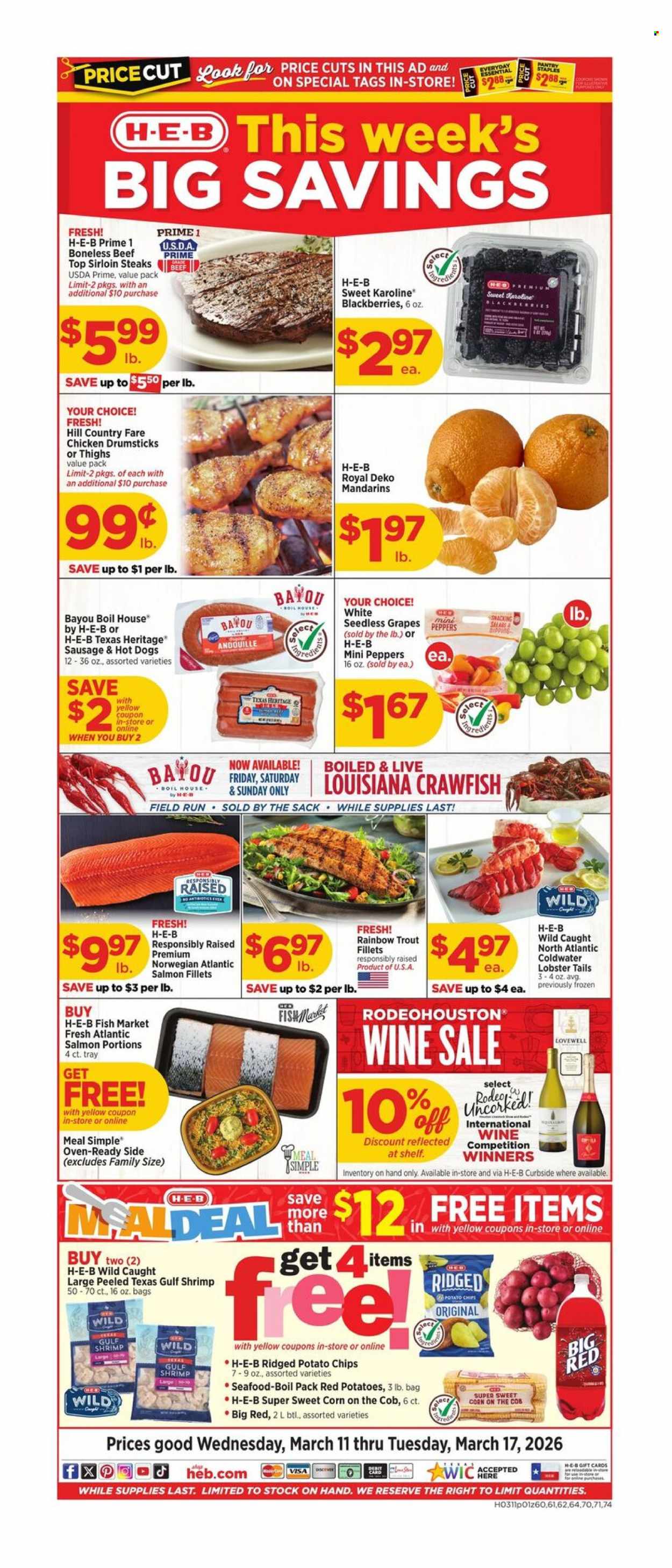 H-E-B ad - 03/11/2026 - 03/17/2026. Page 1