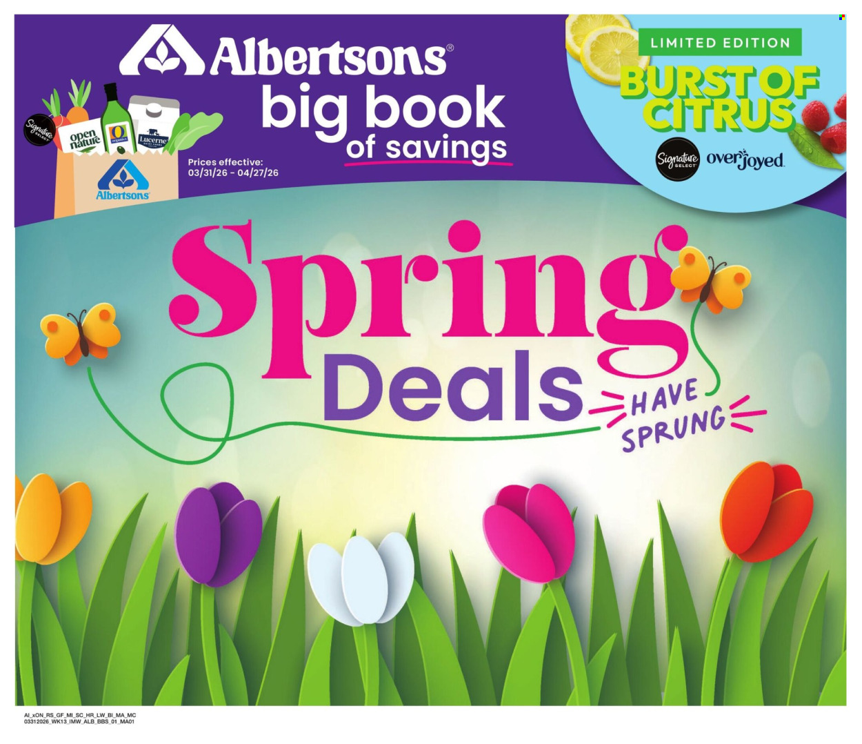 Albertsons ad - 03/31/2026 - 04/27/2026. Page 1