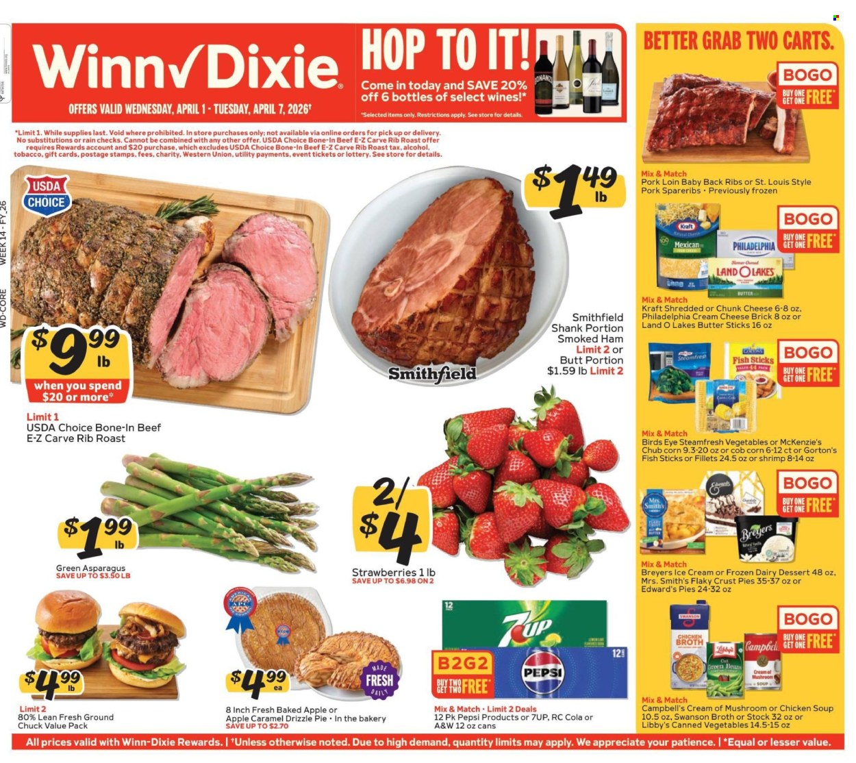Winn Dixie ad - 04/01/2026 - 04/07/2026. Page 1