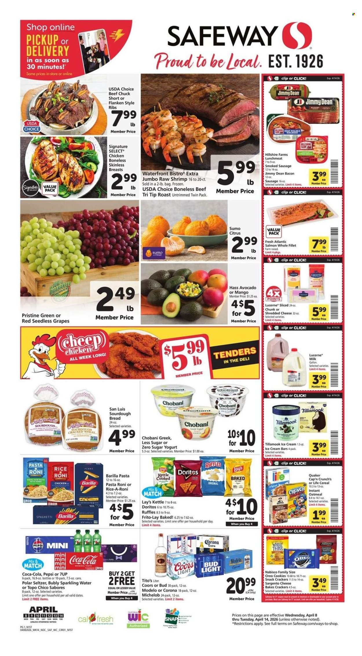 Safeway ad - 04/08/2026 - 04/14/2026. Page 1