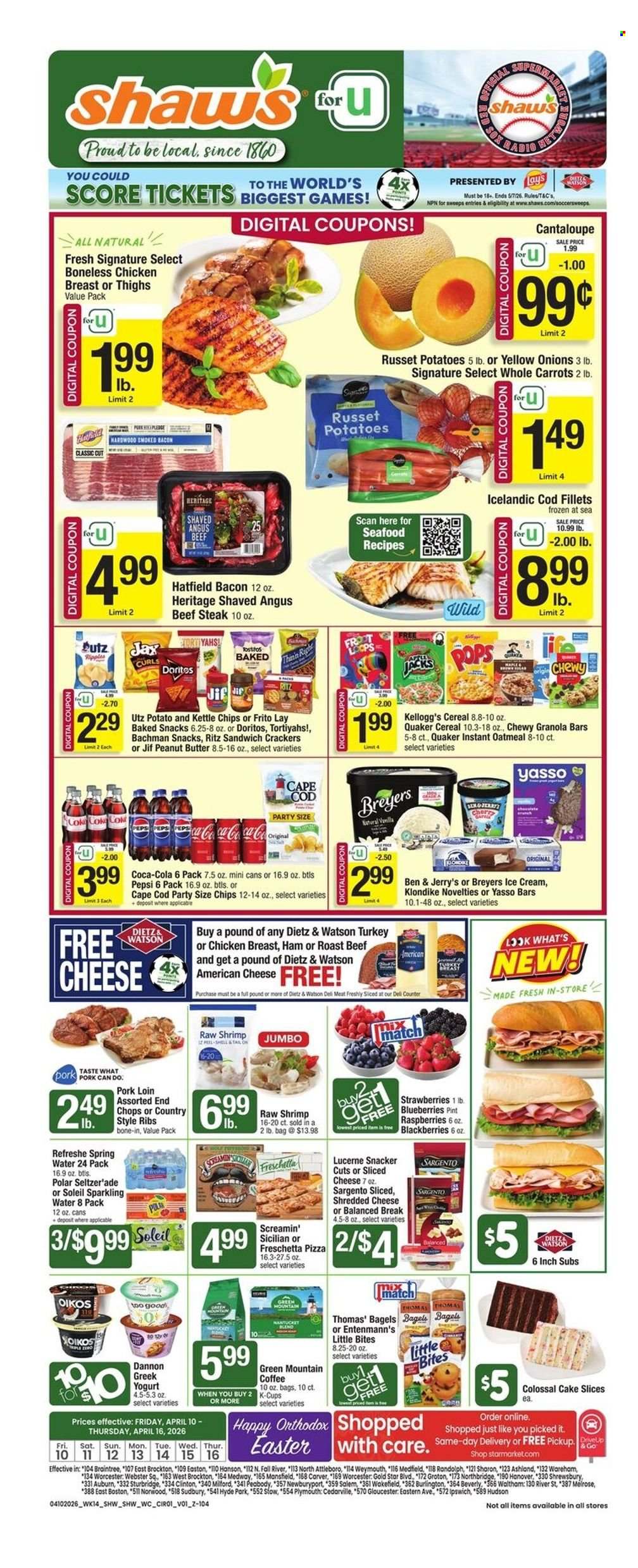 Shaw’s ad - 04/10/2026 - 04/16/2026. Page 1