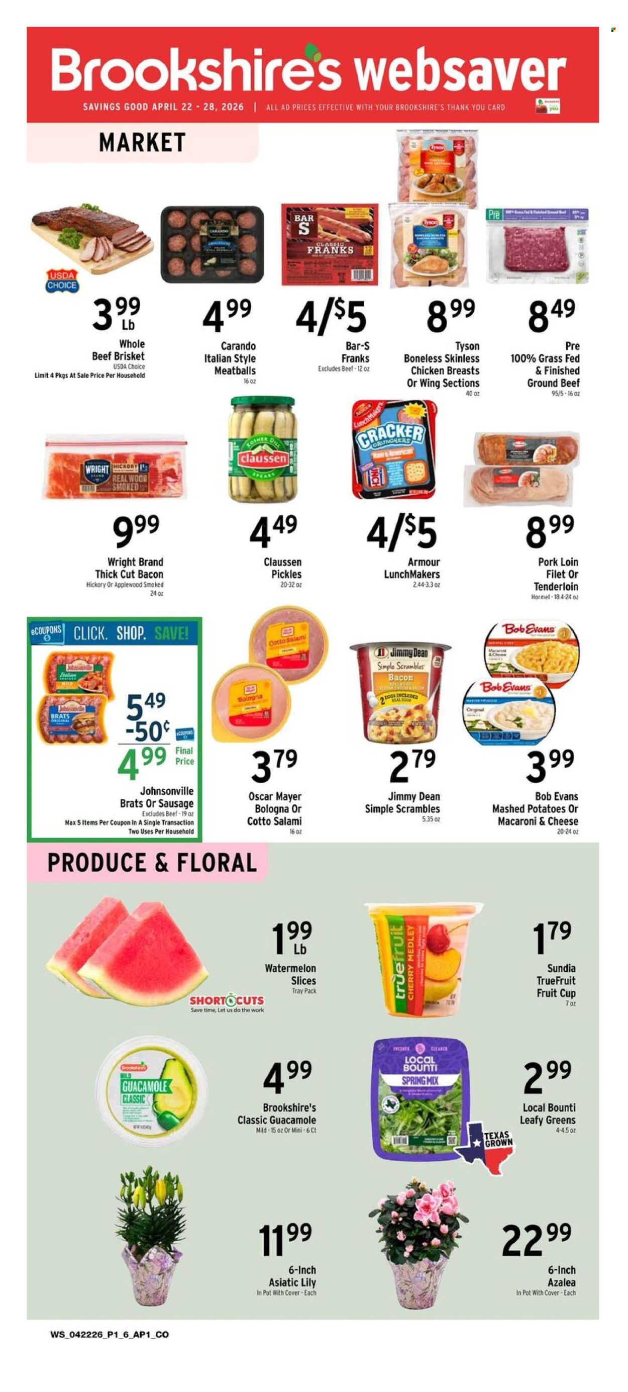 Brookshires ad - 04/22/2026 - 04/28/2026. Page 1