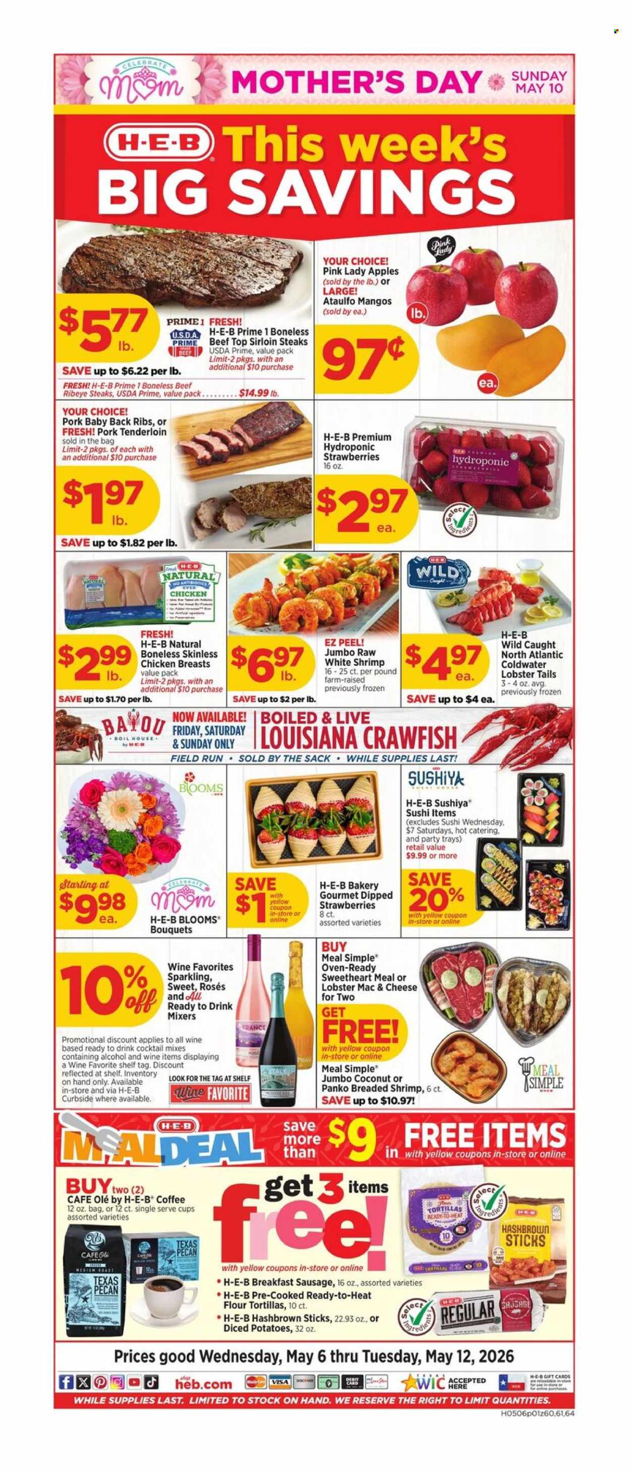 H-E-B ad - 05/06/2026 - 05/12/2026. Page 1