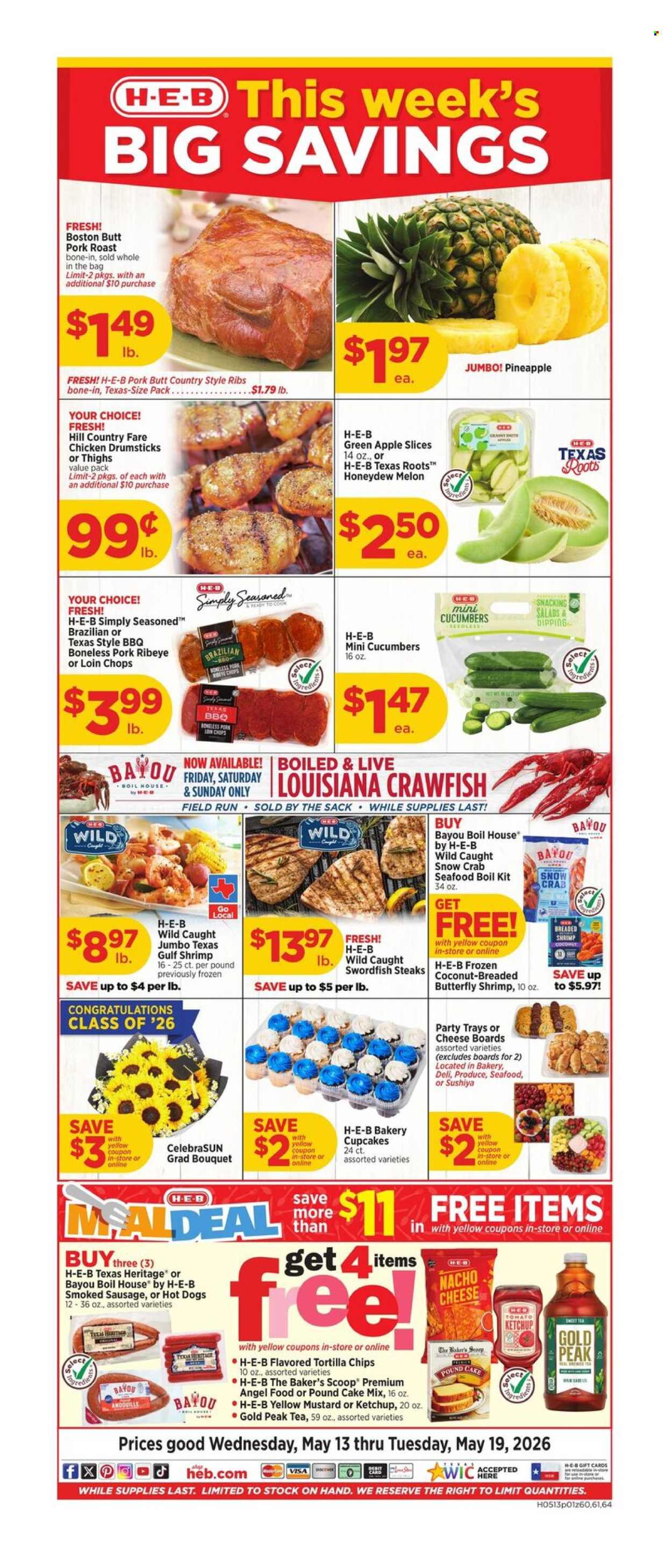 H-E-B ad - 05/13/2026 - 05/19/2026. Page 1