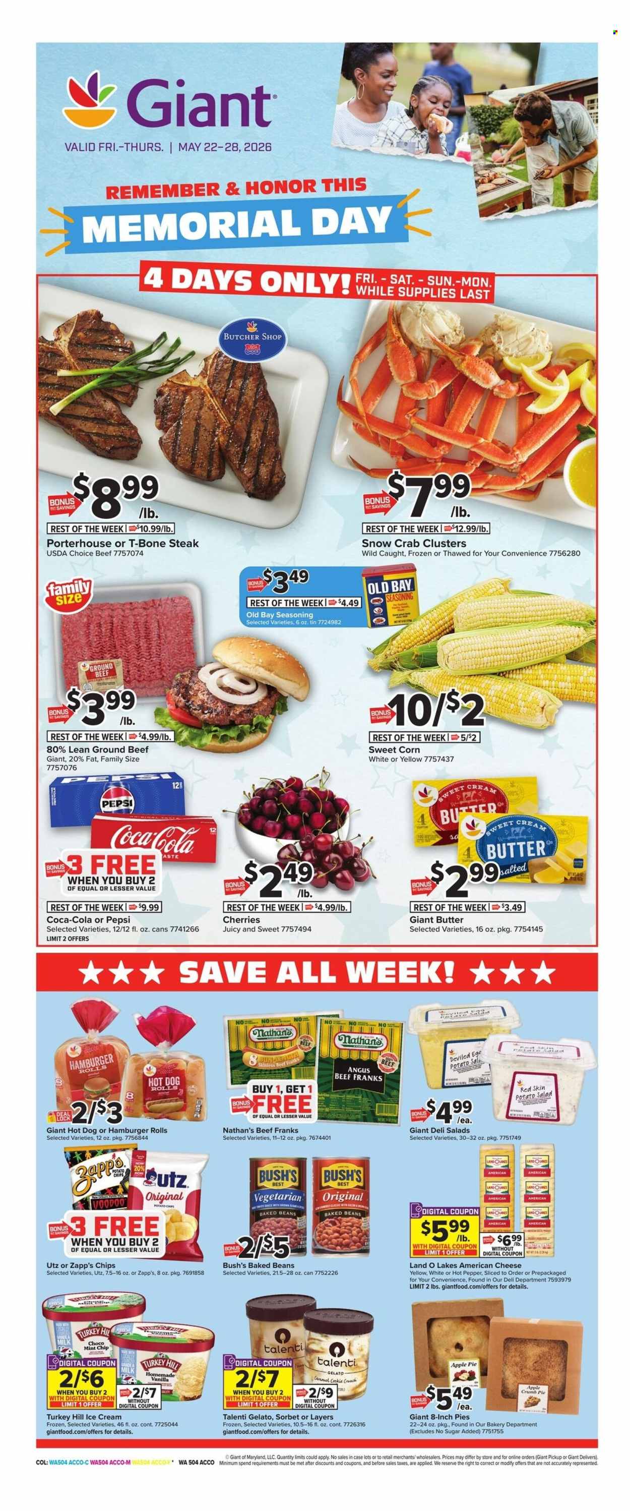 Giant Food ad - 05/22/2026 - 05/28/2026. Page 1
