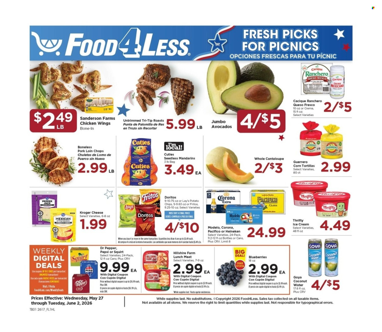 Food 4 Less ad - 05/27/2026 - 06/02/2026. Page 1