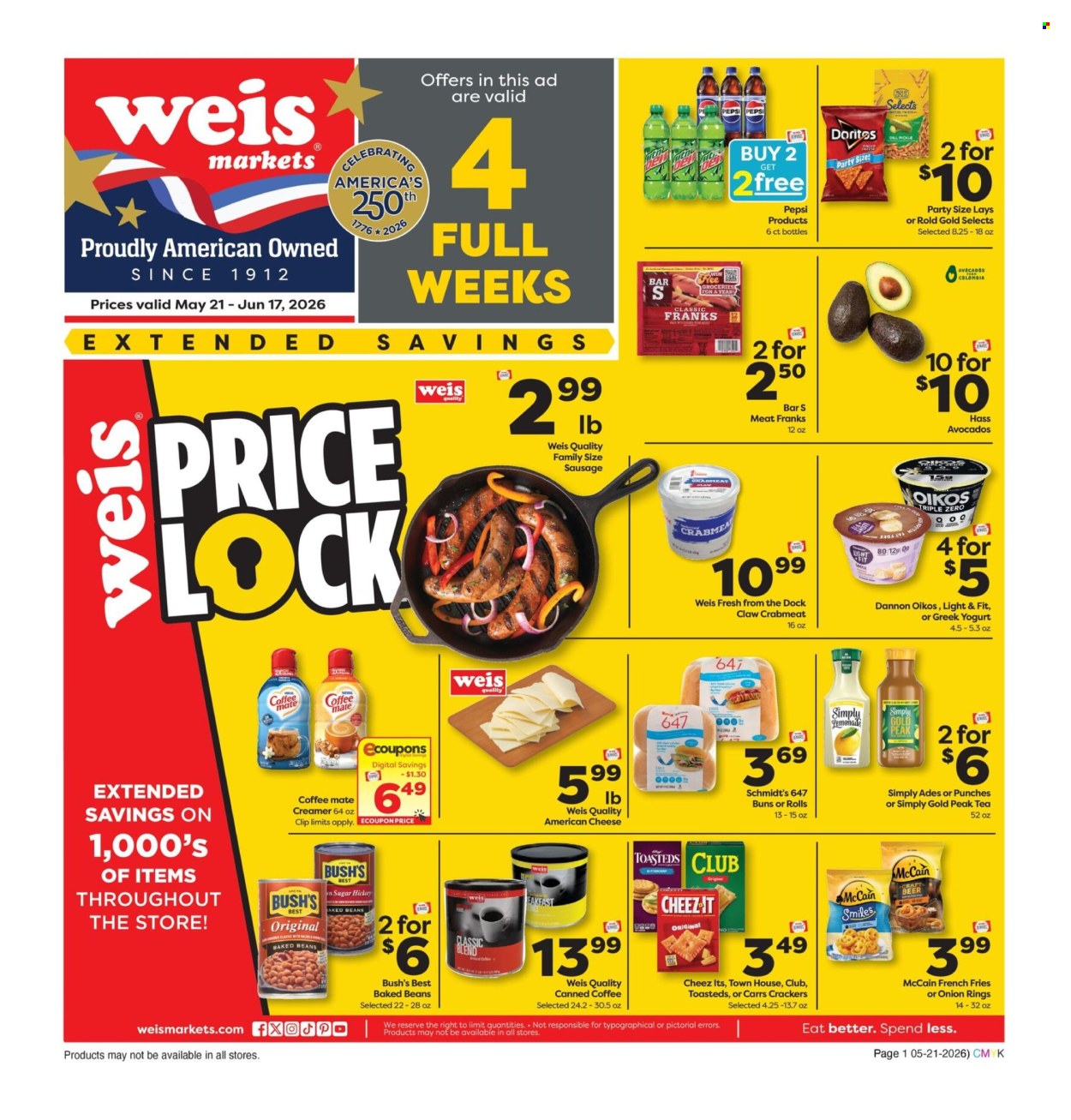 Weis ad - 05/21/2026 - 06/17/2026. Page 1