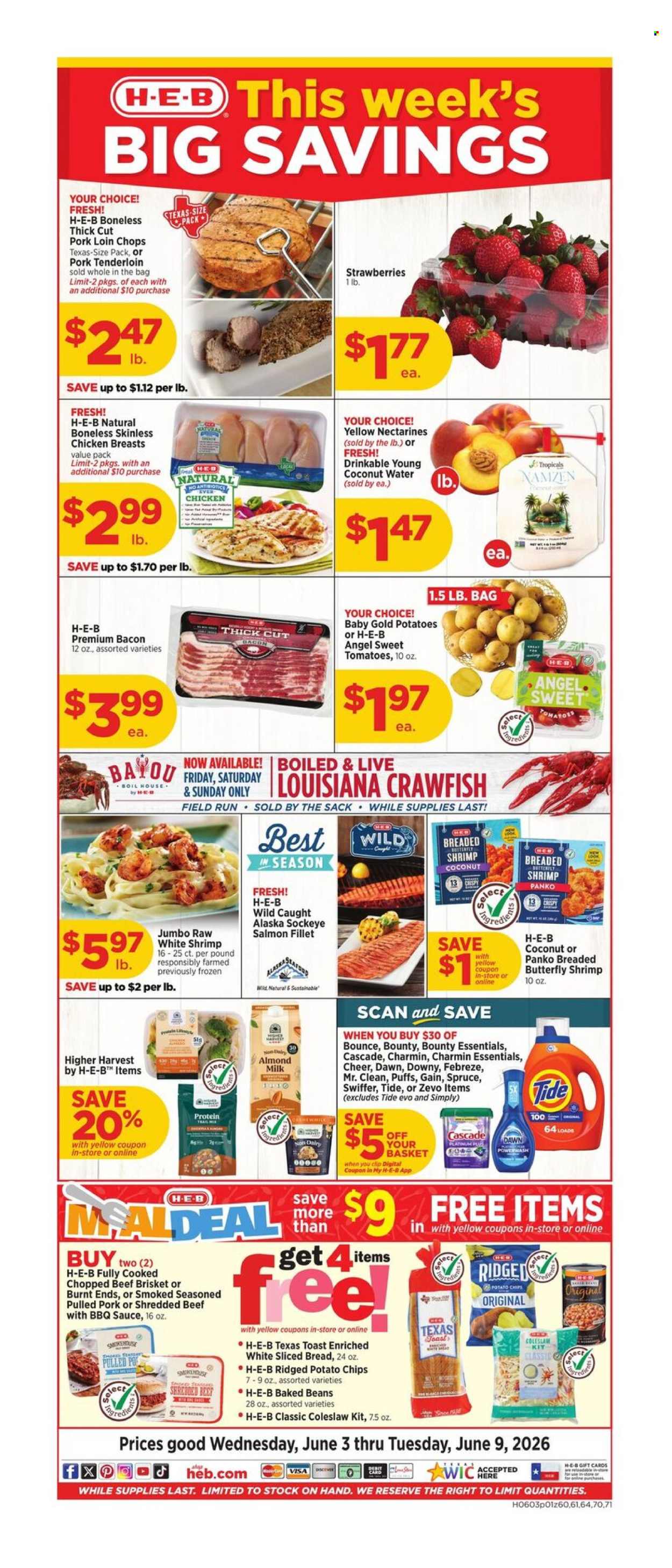 H-E-B ad - 06/03/2026 - 06/09/2026. Page 1