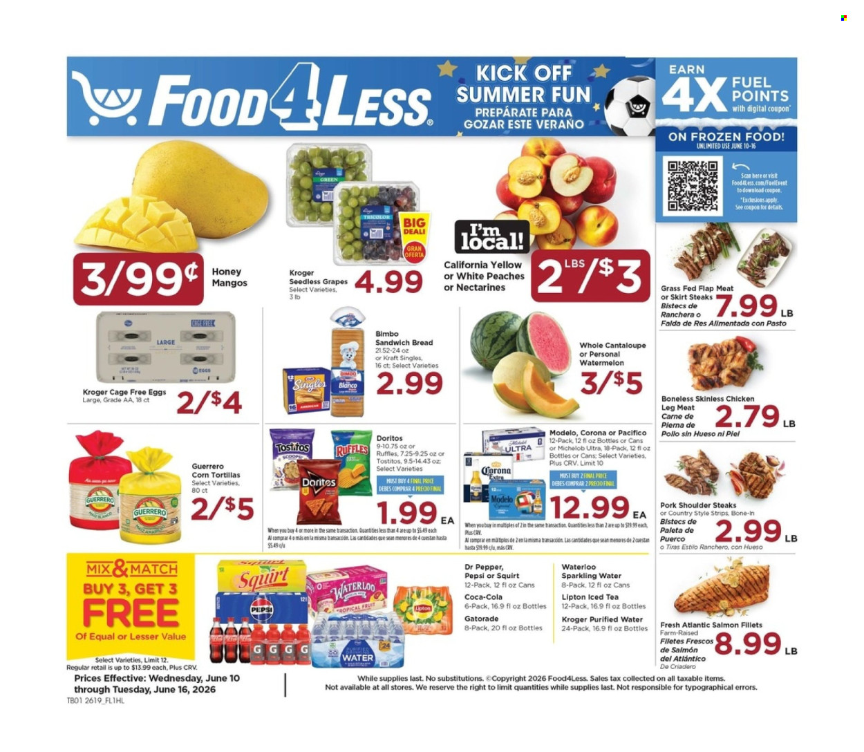 Food 4 Less ad - 06/09/2026 - 06/09/2026. Page 1