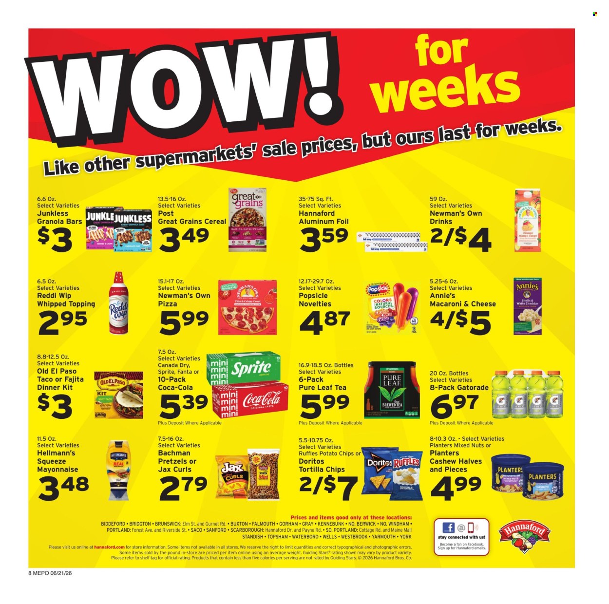 Hannaford ad - 06/21/2026 - 06/27/2026. Page 8