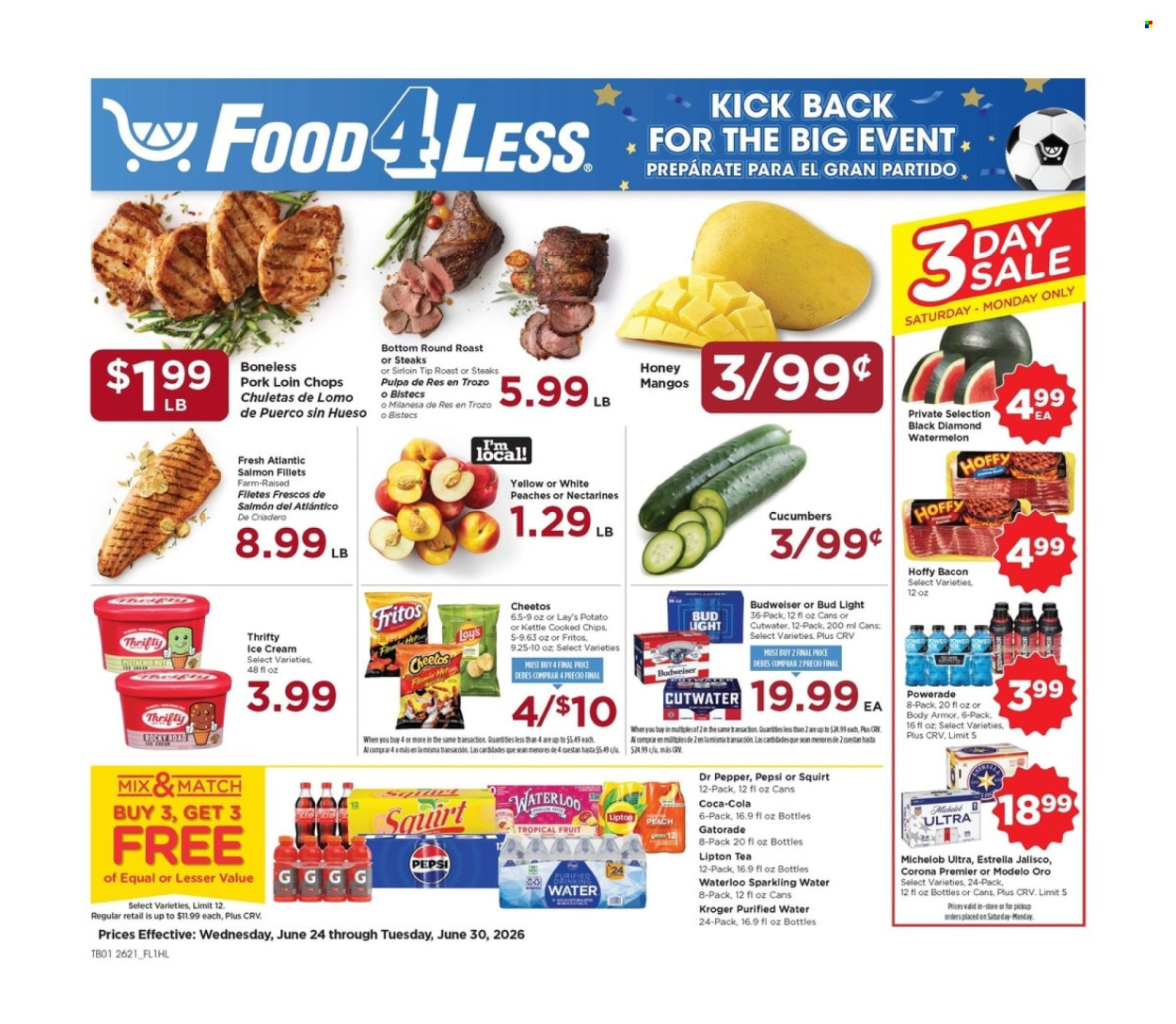 Food 4 Less ad - 06/24/2026 - 06/30/2026. Page 1