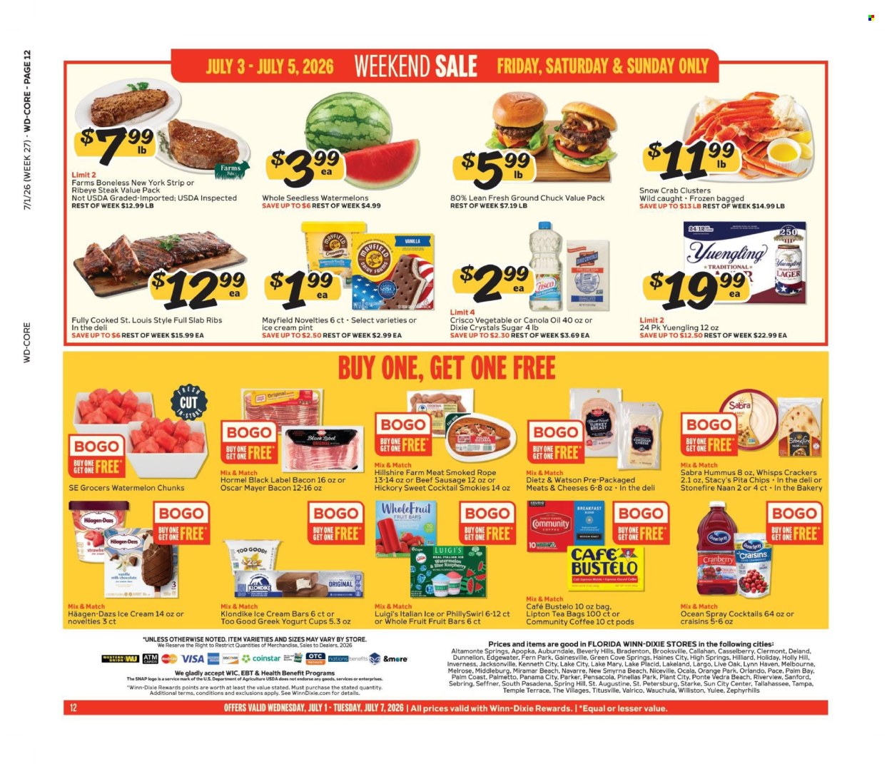 Winn Dixie ad - 07/01/2026 - 07/07/2026. Page 12