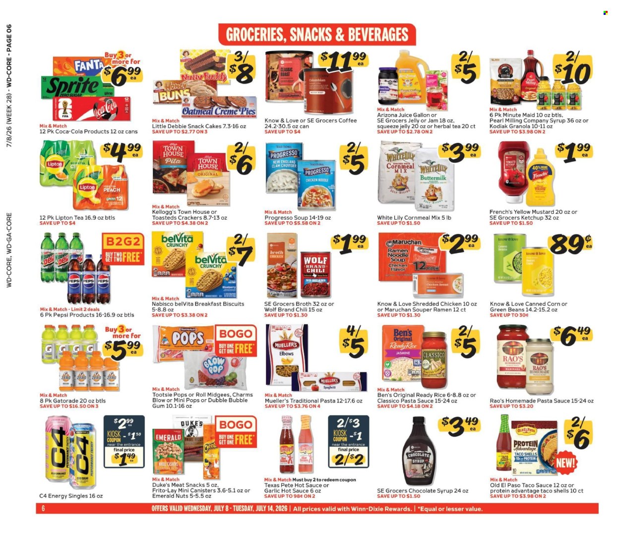 Winn Dixie ad - 07/08/2026 - 07/14/2026. Page 6