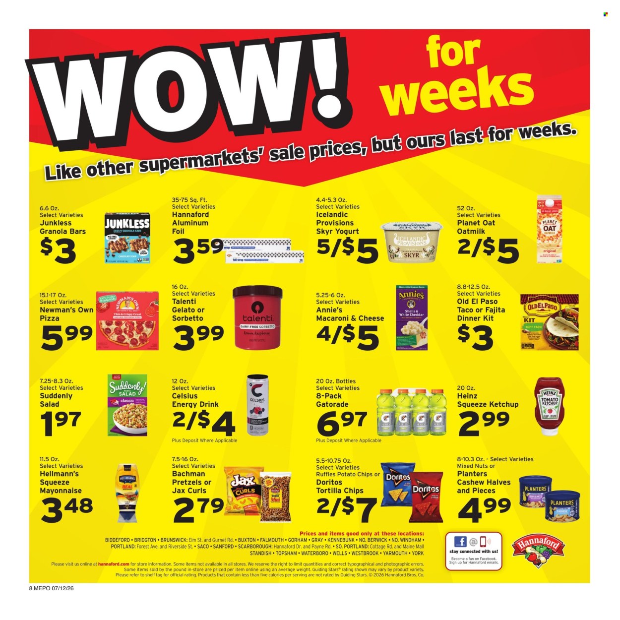 Hannaford ad - 07/12/2026 - 07/18/2026. Page 8