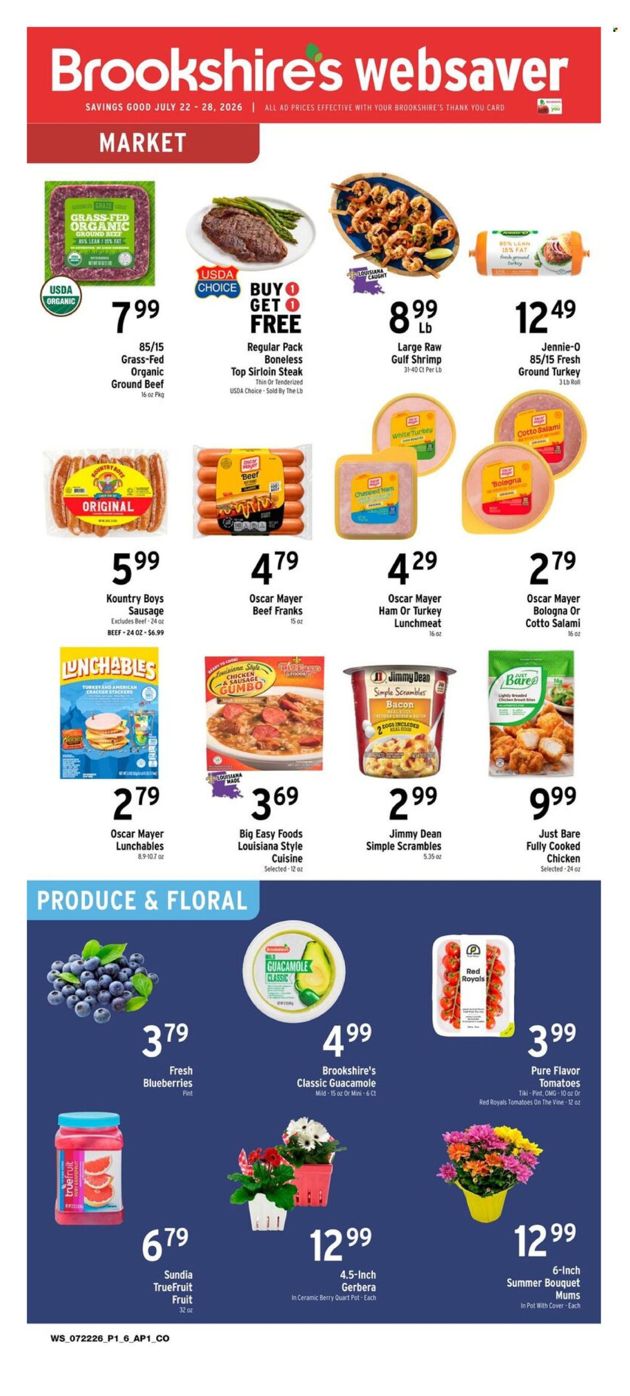 Brookshires ad - 07/22/2026 - 07/28/2026. Page 1
