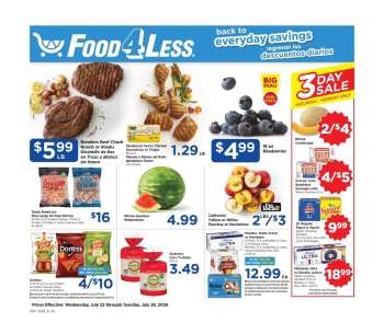 Food 4 Less Flyer - 07/22/2026 - 07/28/2026.