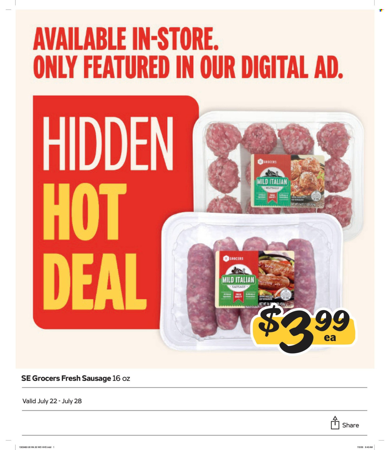 Winn Dixie ad - 07/22/2026 - 07/28/2026. Page 13