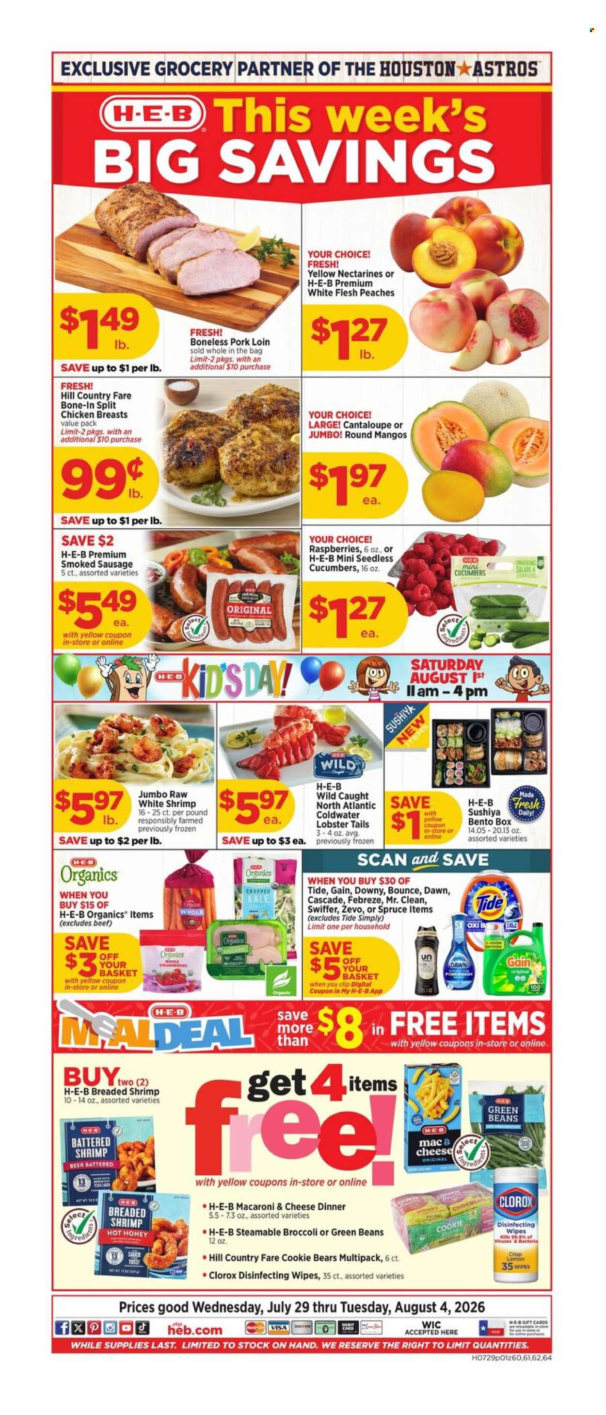 H-E-B ad - 07/29/2026 - 08/04/2026. Page 1