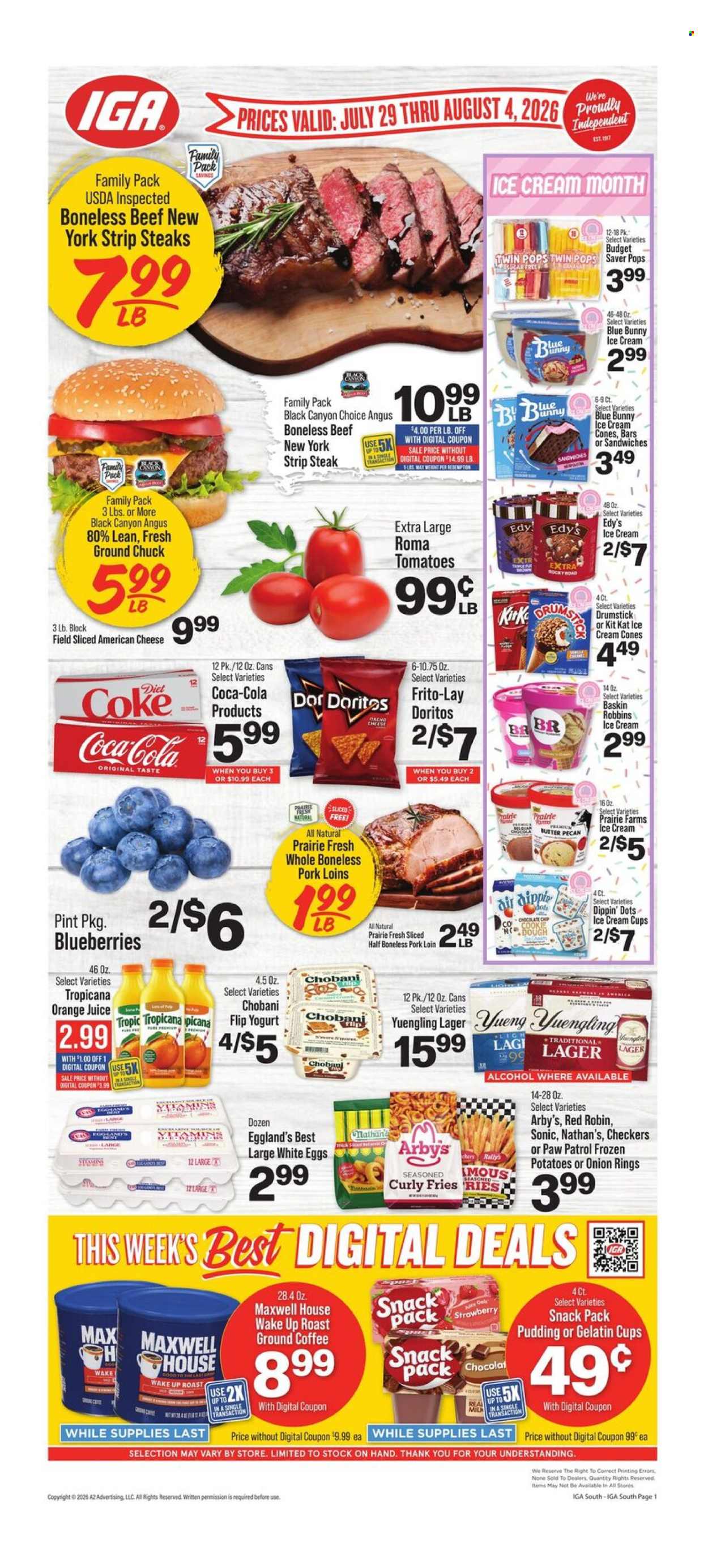 IGA ad - 07/29/2026 - 08/04/2026. Page 1
