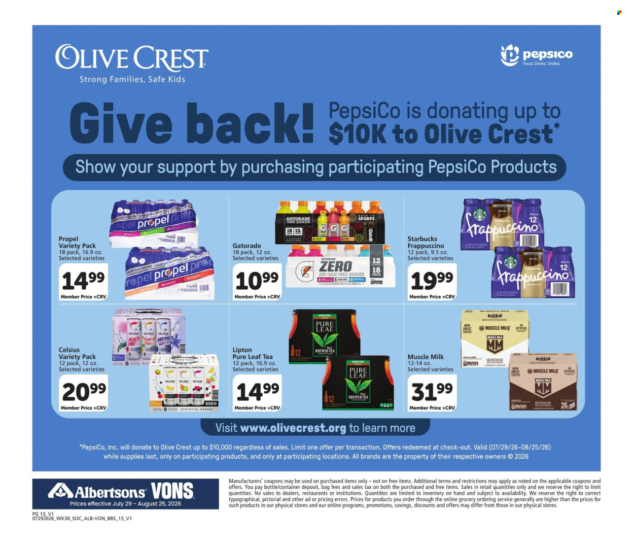 Albertsons ad - 07/29/2026 - 08/25/2026. Page 13