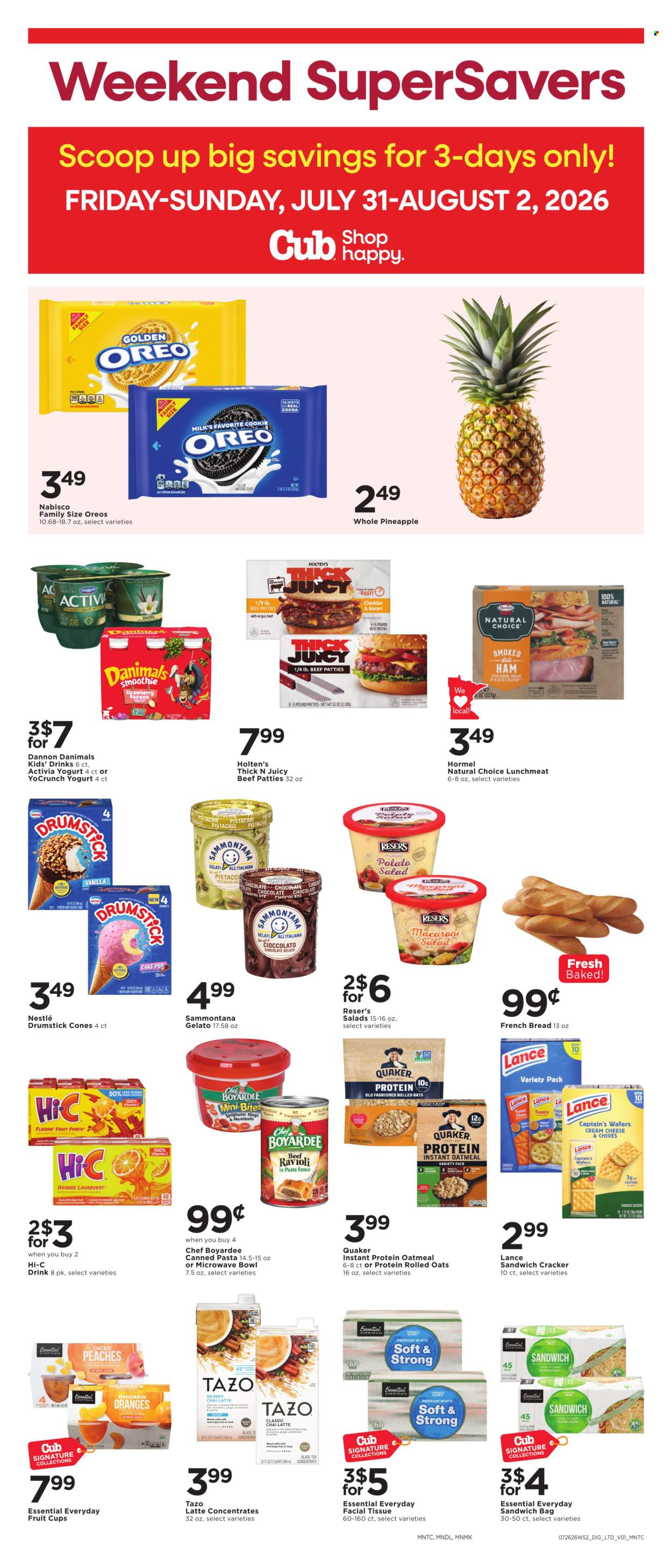 Cub Foods ad - 07/31/2026 - 08/02/2026. Page 1