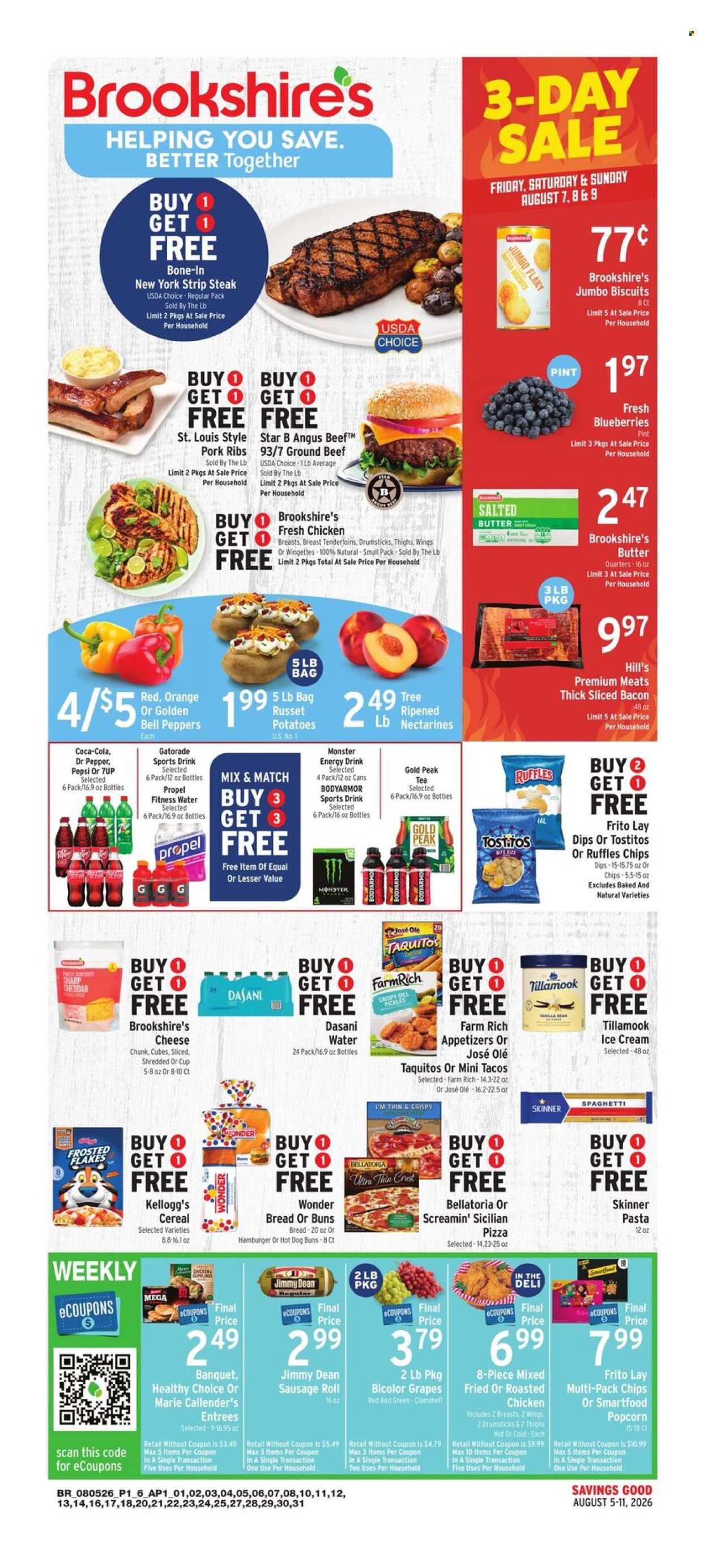 Brookshires ad - 08/05/2026 - 08/11/2026. Page 1