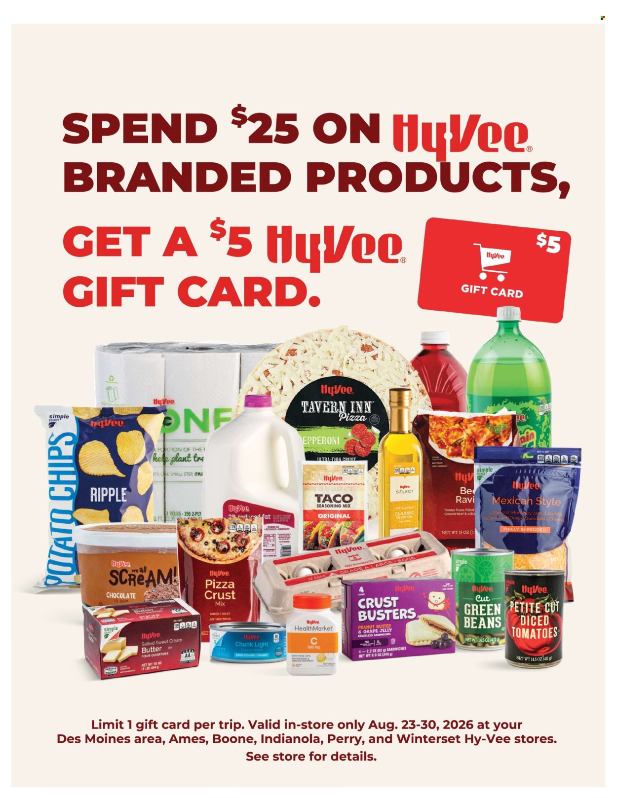 Hy-Vee ad - 08/23/2026 - 08/30/2026. Page 1