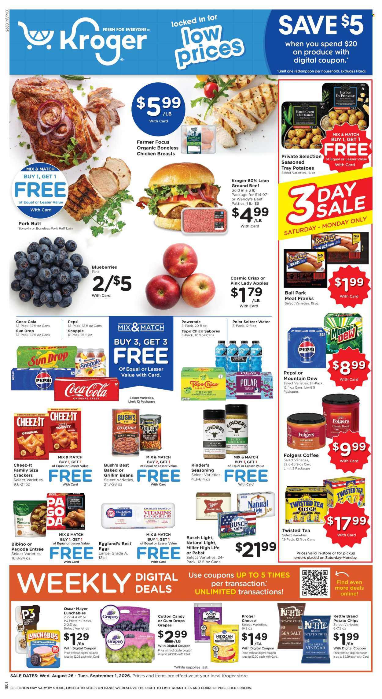 Kroger ad - 08/26/2026 - 09/01/2026. Page 1