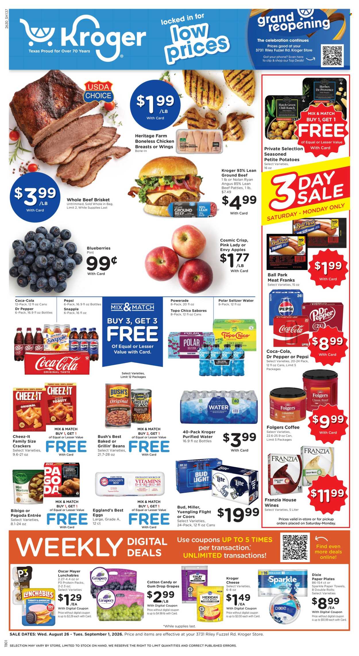 Kroger ad - 08/26/2026 - 09/01/2026. Page 1