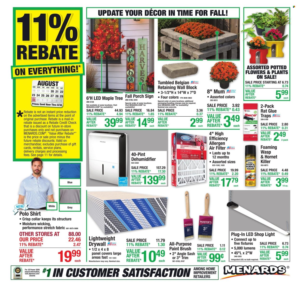 Menards ad - 08/20/2026 - 08/30/2026. Page 1
