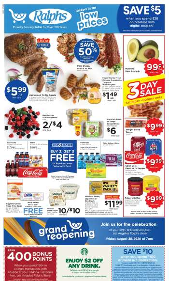 Ralphs Flyer - 08/26/2026 - 09/01/2026.