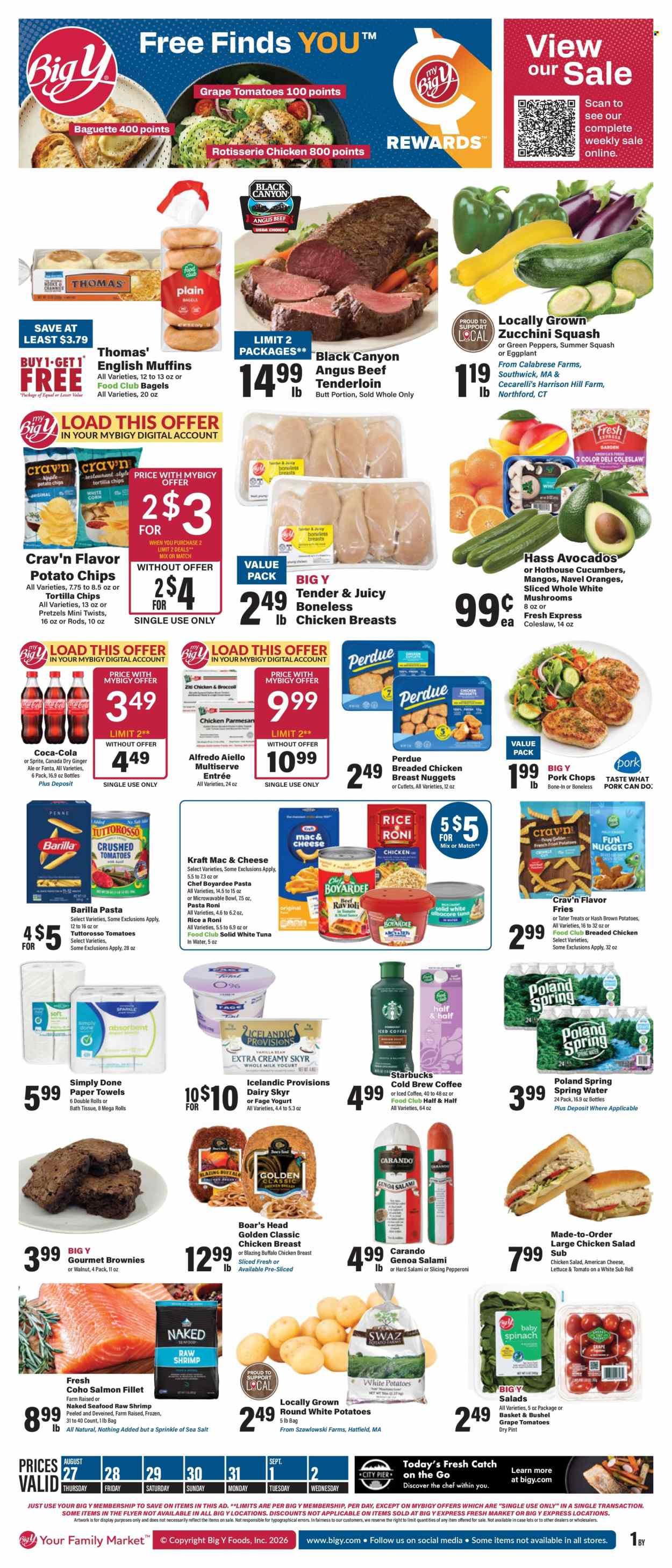 Big Y ad - 08/27/2026 - 09/02/2026. Page 1