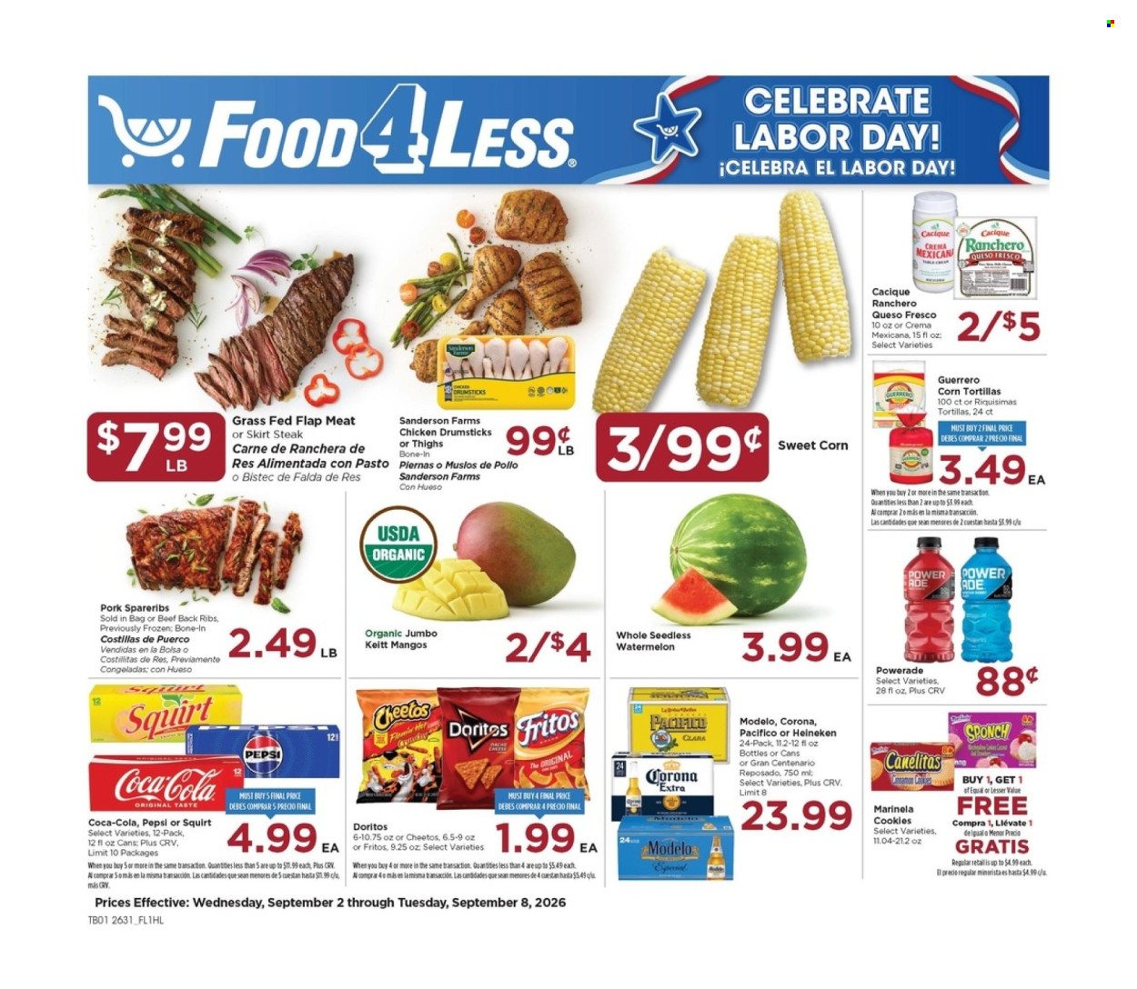 Food 4 Less ad - 09/02/2026 - 09/08/2026. Page 1