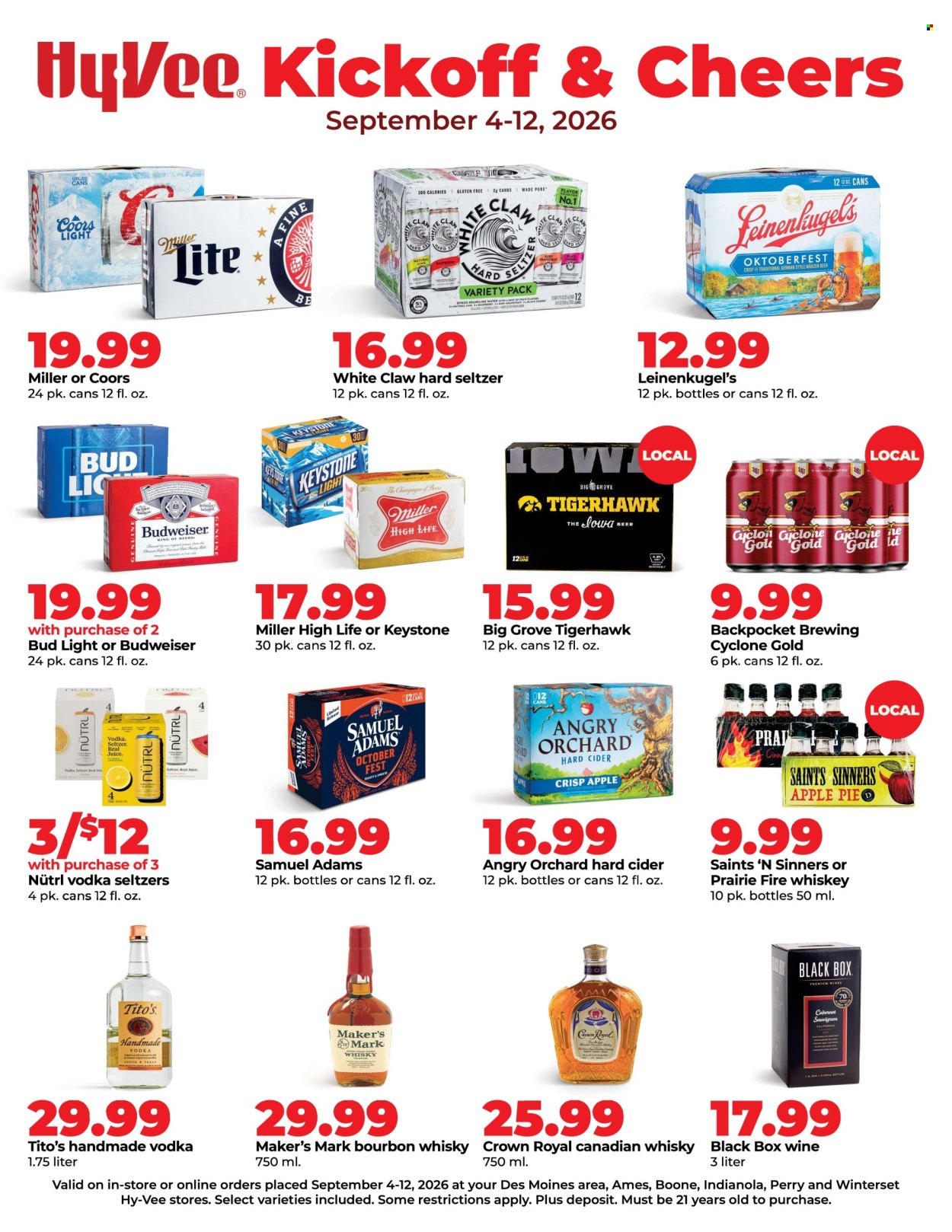 Hy-Vee ad - 09/04/2026 - 09/12/2026. Page 1