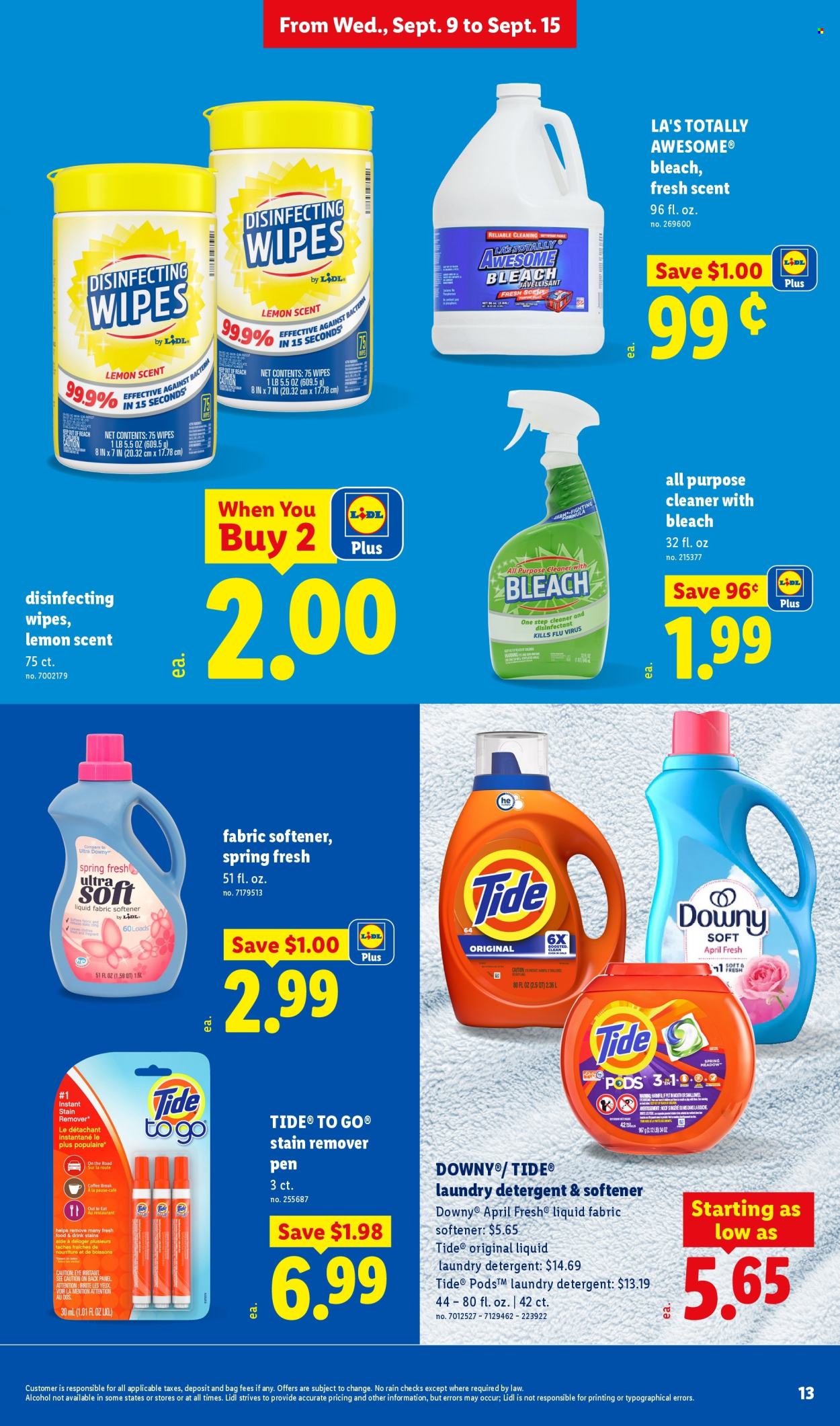 Lidl ad - 09/09/2026 - 09/15/2026. Page 13