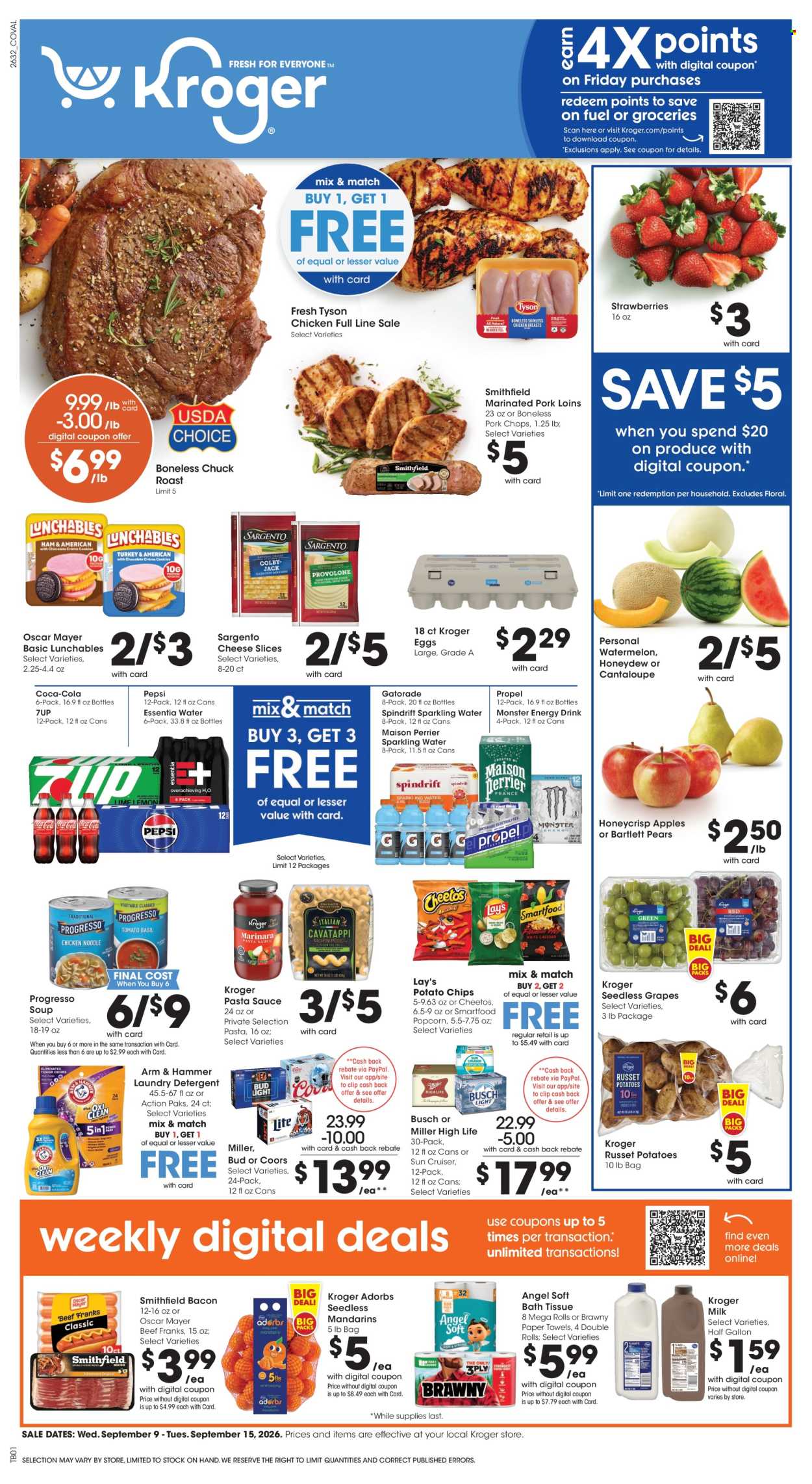 Kroger ad - 09/09/2026 - 09/15/2026. Page 1