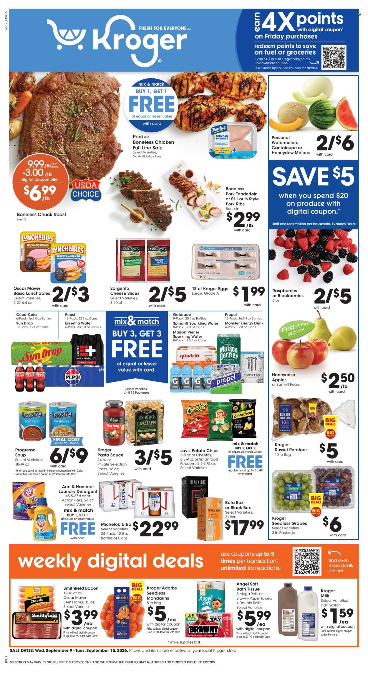 Kroger ad - 09/09/2026 - 09/15/2026. Page 1
