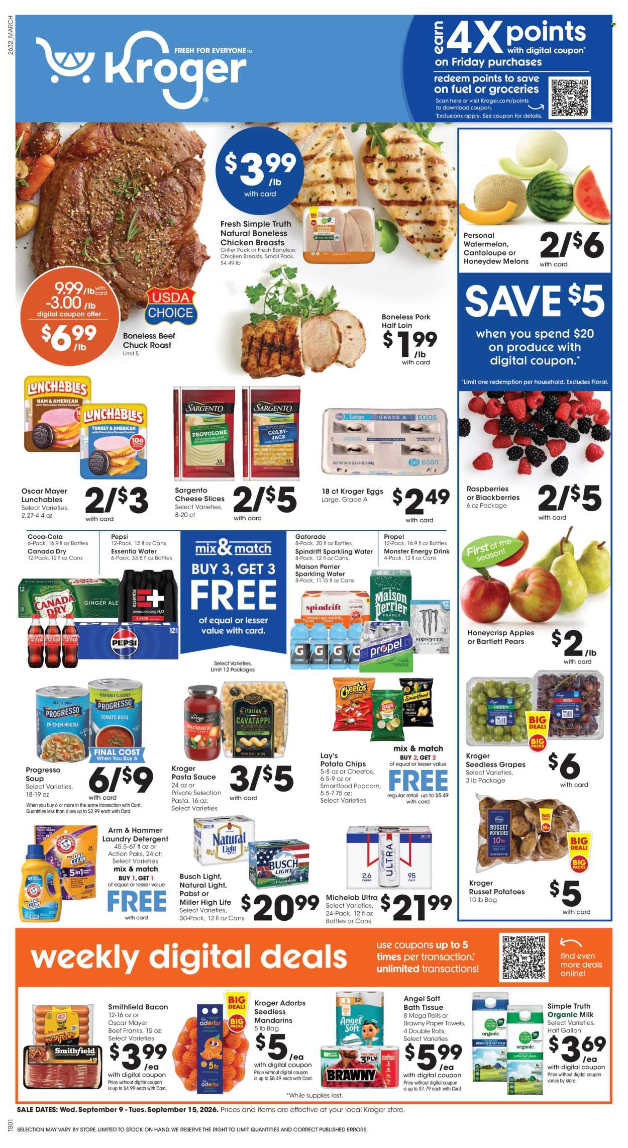 Kroger ad - 09/09/2026 - 09/15/2026. Page 1