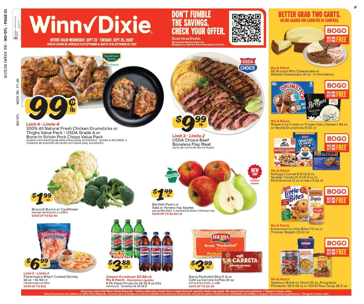 Winn Dixie ad - 09/23/2026 - 09/29/2026. Page 1