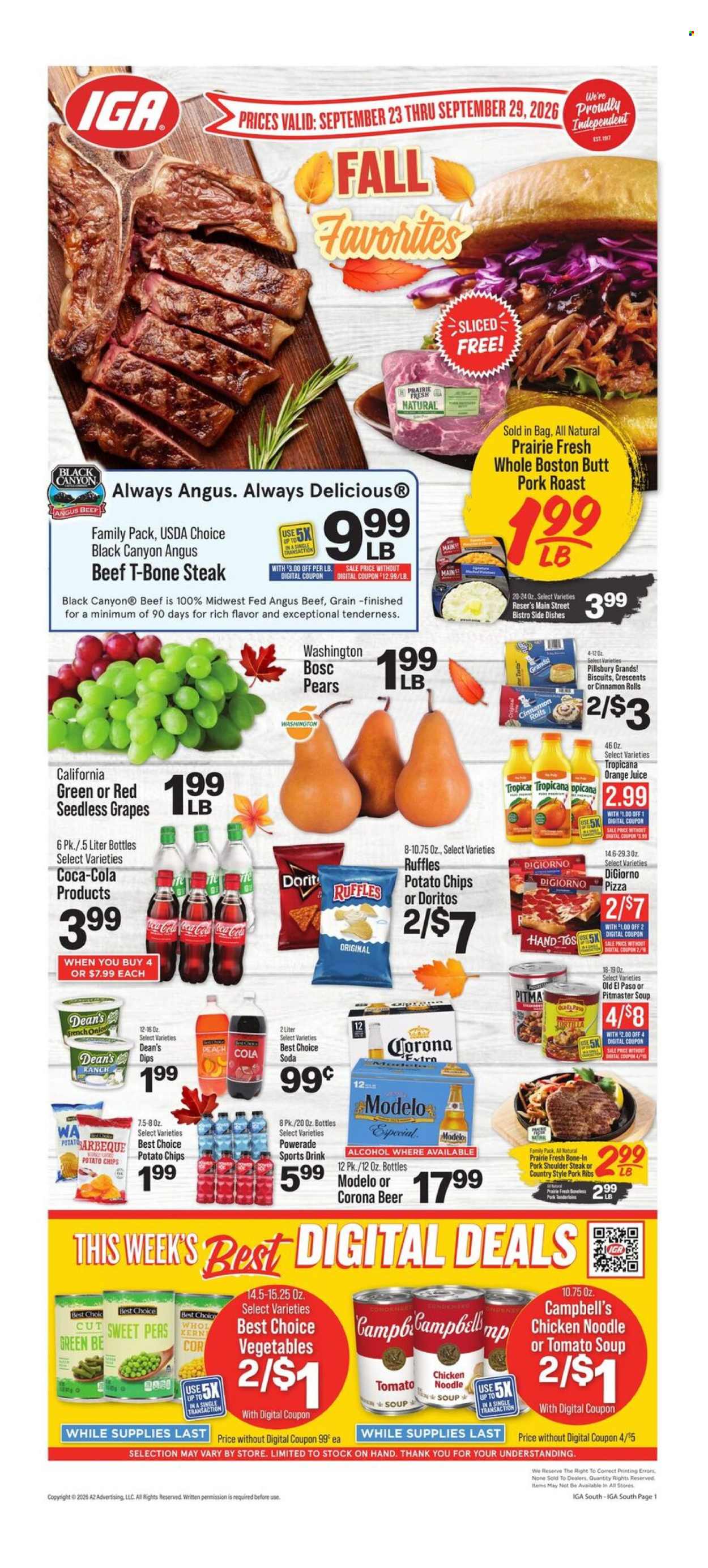 IGA ad - 09/23/2026 - 09/29/2026. Page 1