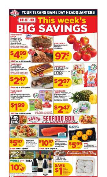 H-E-B Flyer - 09/30/2026 - 10/06/2026.
