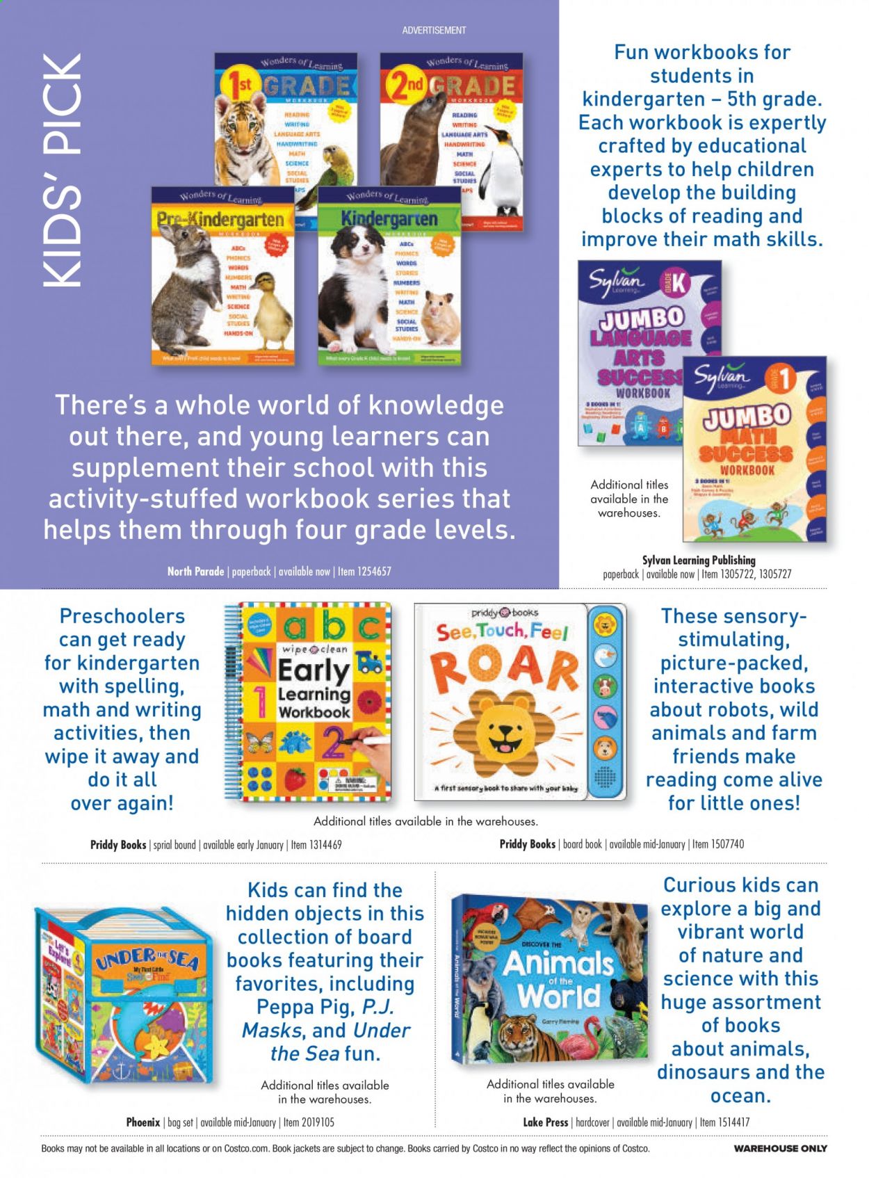 thumbnail - Costco Flyer - 01/01/2021 - 01/31/2021 - Sales products - Peppa Pig, book, jacket, bag, building blocks. Page 120.