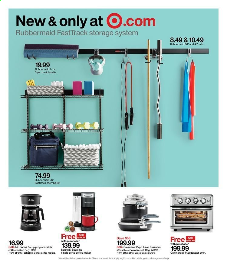 thumbnail - Target Flyer - 01/03/2021 - 01/09/2021 - Sales products - Keurig, hook, cookware set, cup, Cuisinart, oven, coffee machine, air fryer, toaster. Page 29.