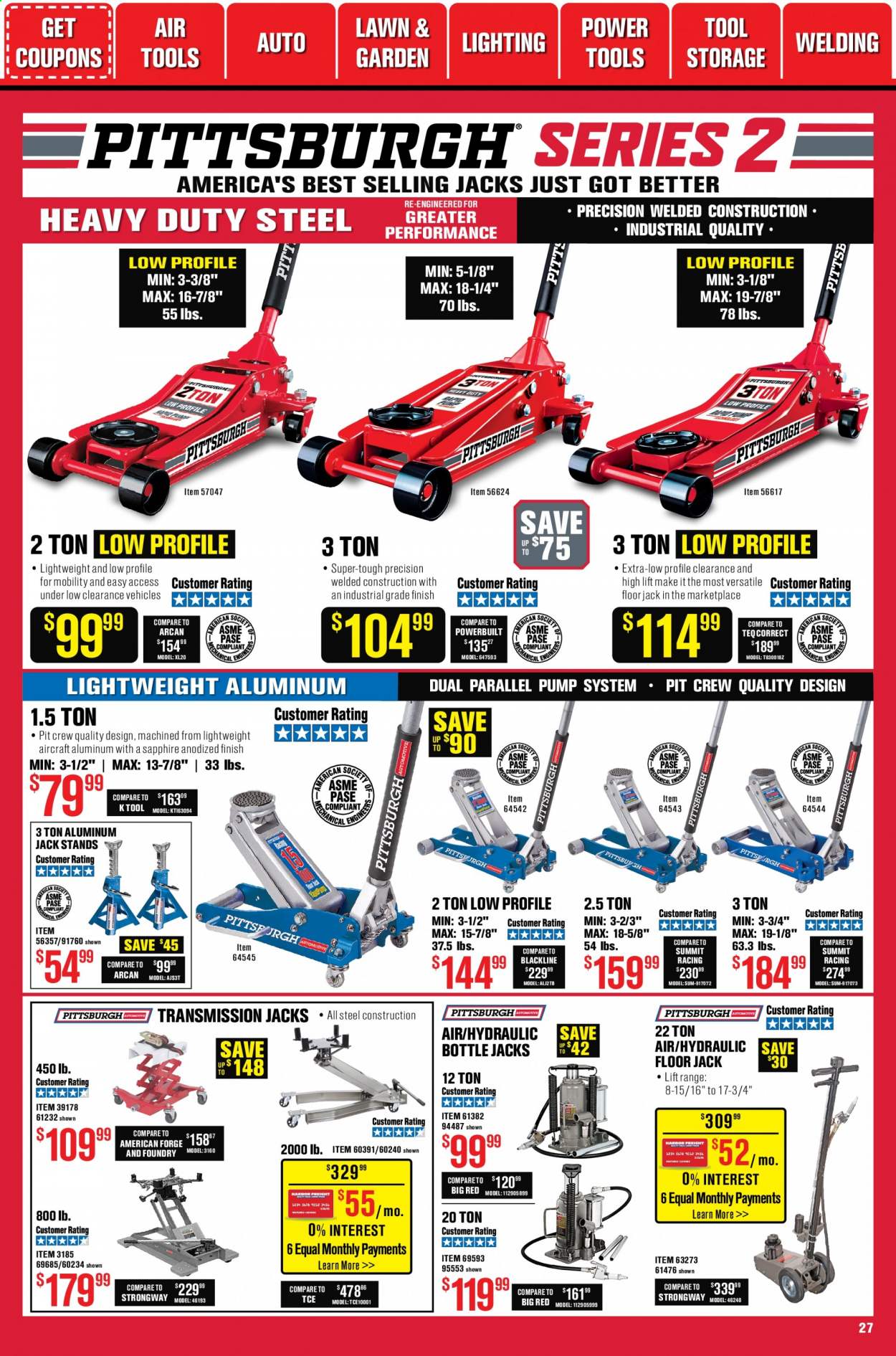 thumbnail - Harbor Freight Flyer - 01/01/2021 - 01/28/2021 - Sales products - power tools, pump, floor jack. Page 27.