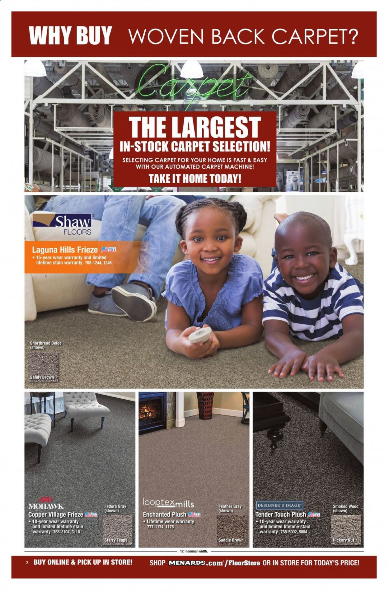 thumbnail - Menards Flyer - 12/28/2020 - 12/31/2021 - Sales products - Hill's, carpet. Page 2.
