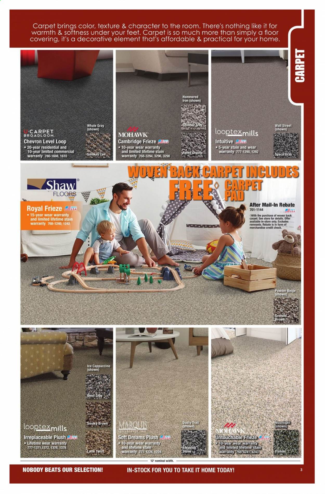 thumbnail - Menards Flyer - 12/28/2020 - 12/31/2021 - Sales products - carpet. Page 3.