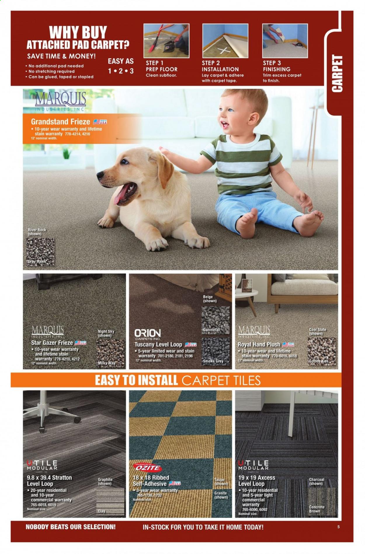thumbnail - Menards Flyer - 12/28/2020 - 12/31/2021 - Sales products - carpet. Page 5.