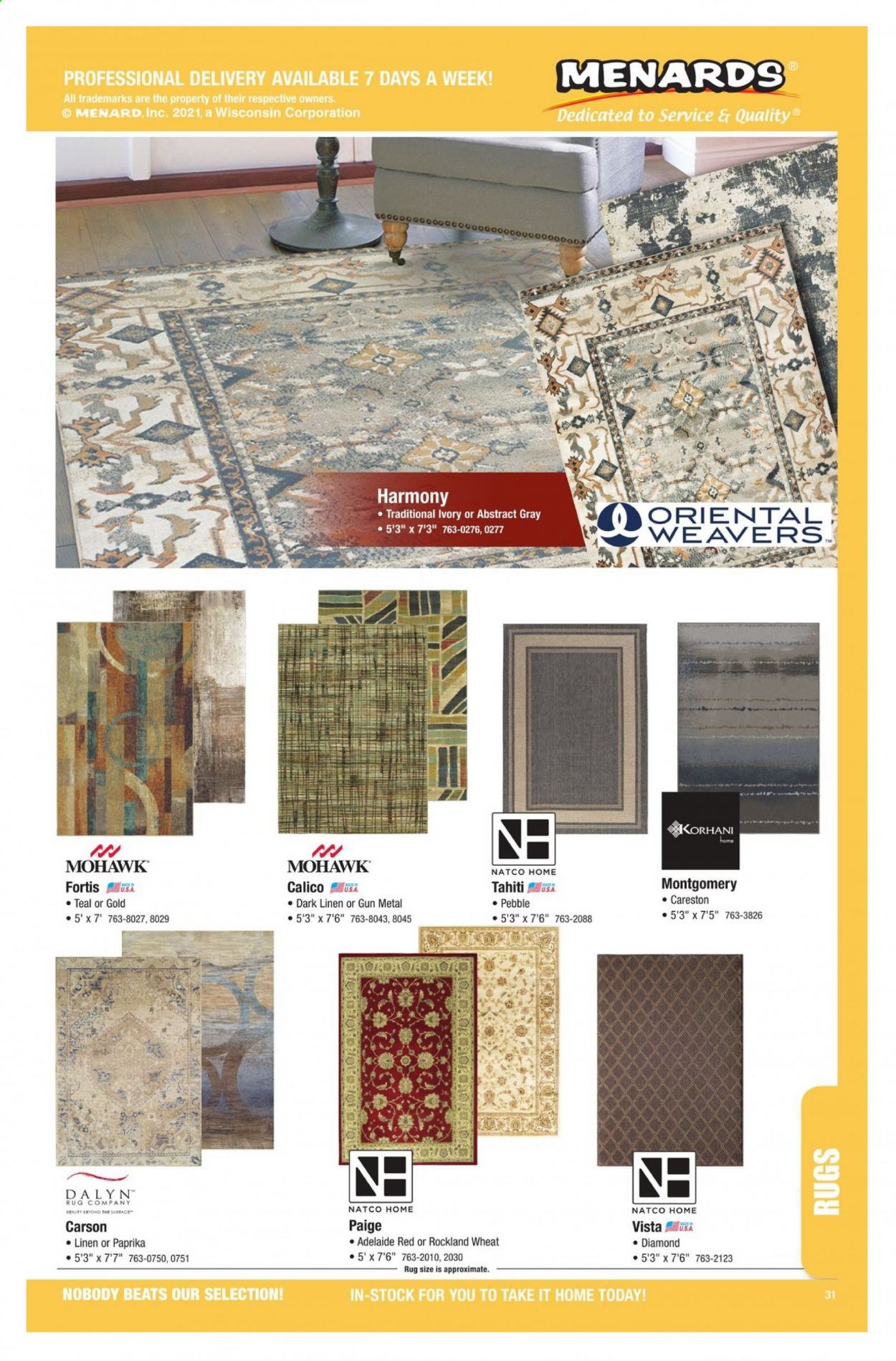 Menards ad - 12/28/2020 - 12/31/2021. Page 31