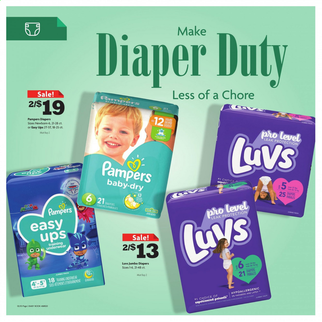 thumbnail - Family Dollar Flyer - 01/03/2021 - 01/30/2021 - Sales products - Pampers, Sesame Street, book. Page 2.