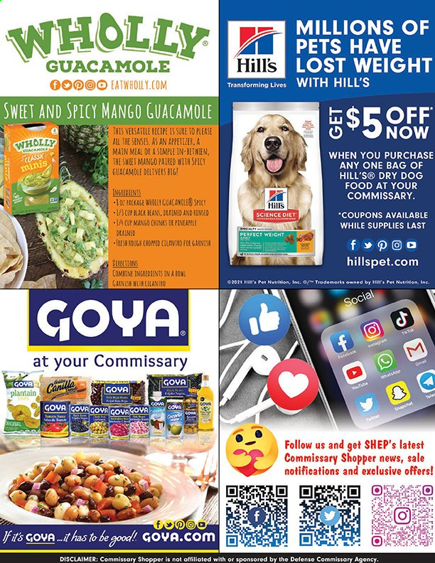 thumbnail - Commissary Flyer - Sales products - guacamole, mango, beans, Goya, black beans, cilantro. Page 2.